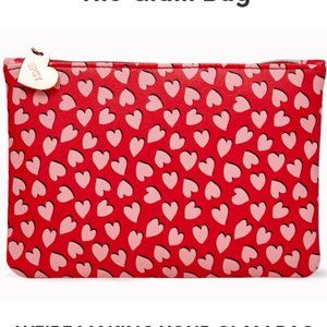 Ipsy heart red romantic mini bag wallet girly pink cute love sweetheart makeup